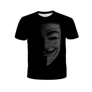 T-shirt girocollo V for Vendetta uomo stampa grafica - manica corta - moda  - Foto 1 di 7