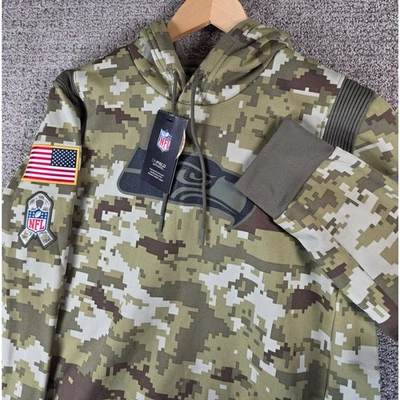 Nike Seattle Seahawks NFL Camuflaje Saludo al Servicio Sudadera con Capucha Mujer Grande Foto 1 de 4