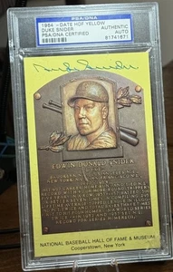 1964 Hof Yellow Post Card Signed Duke Snider PSA/DNA Autograph - Picture 1 of 2