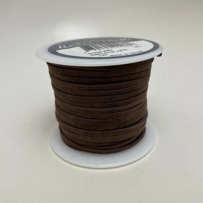 Gamuza Artesanal Encaje Chocolate 1/8" x 25 yardas. por Silver Creek Realeather Foto 1 de 4