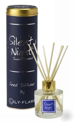LILY FLAME CHRISTMAS REED DIFFUSER SILENT NIGHT   SCENTED OIL IN GIFT TIN - Image 1 of 2