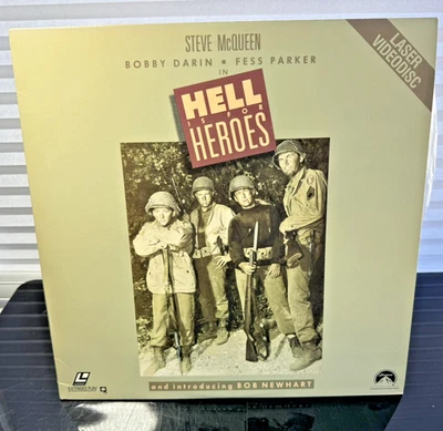 Hell Is for Heroes LaserDisc 1962 Steve McQueen Bob Newhart Vintage War Film Foto 1 de 2