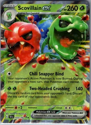 Scovillain ex 022/162 SV05: Temporal Forces - Pokemon Card - NM - Image 1 of 2