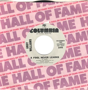 Andy Williams: A Fool Never Learns / Speak Softly My Love (Theme) 45 RPM 7642 - Picture 1 of 3