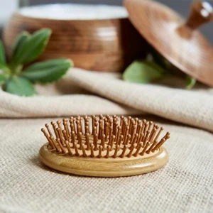 Bamboo Travel Hair Brush | Eco Friendly Mini Hairbrush - Picture 1 of 4
