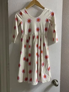 Alice + Ames Ballet Pink Cream Flower 3/4 Sleeve  Twirl Dress Girls Sz 10 - Picture 1 of 4