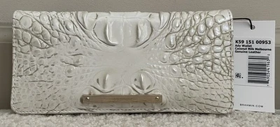 Brahmin Melbourne ADY Slim Bifold Lthr Wallet Clutch COCONUT MILK Off White NWT - Image 1 of 4