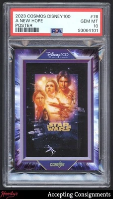 2023 Kakawow Cosmos Disney 100 Poster Star Wars #76 A New Hope /288 PSA 10 - Image 1 of 2