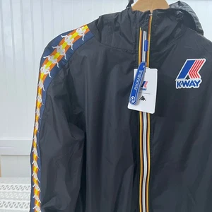 Chaqueta cortavientos K-Way Kappa negra Le Vrai Claude Banda M - Imagen 1 de 13