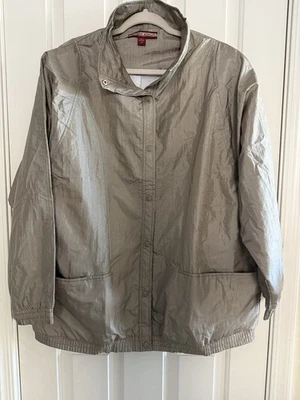 Tudor Court jacket by Haband XXL Taupe Lined Windbreaker 2XL Large Pockets - Изображение 1 из 4