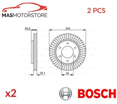 BREMSSCHEIBEN SATZ PAAR VORNE BOSCH 0 986 479 704 2PCS A NEU OE QUALITÄT - Image 1 of 4