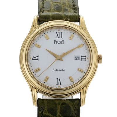 Piaget Polo Date 24001 White Dial 34mm Solid 18k Gold Automatic Watch - Image 1 of 4