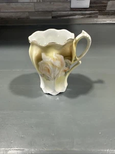 R. S. PREUSSEN PORZELLAN Teetasse braun gelb geblümt - Bild 1 von 5