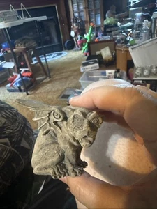 Tiny Gargoyle Statue 3”W X 3”H Medieval Stoneware Decor - Picture 1 of 16
