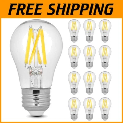 Vintage-Style Dimmable A15 LED Bulb, 60W Equivalent, 2700K Soft White - 12 Pack - Image 1 of 4