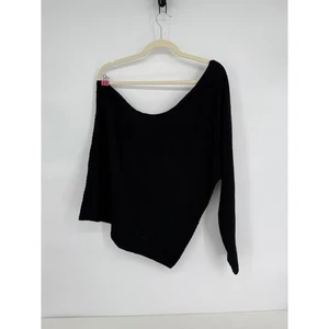 Maglione Lane Bryant nero taglia 22/24 maglia una spalla Batwing Dolman nuovo con etichette $59 - Foto 1 di 11