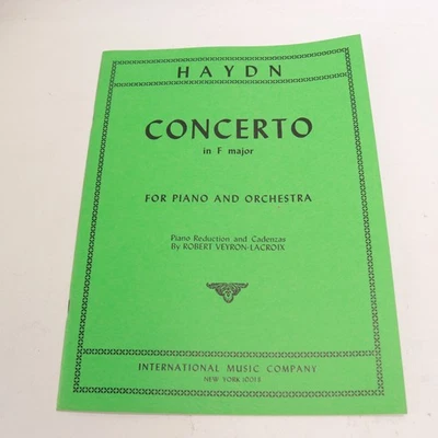 Haydn Concerto F Major Piano Orchestra Score Sheet Music 1960 Intl Music Co - Image 1 of 4