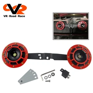 Hella Horn Set Super Ton Doppel Original 12V Rot Grill 500/300HZ + Relais Aes - Bild 1 von 6