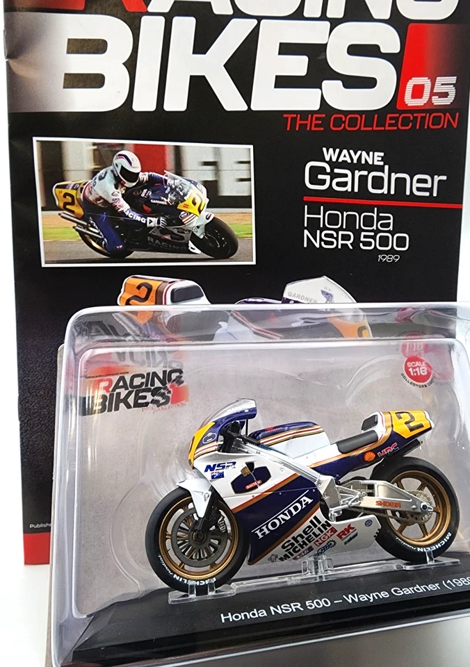 Wayne Gardner HONDA NSR 500 1989  #05  1:18 Scale Racing Bikes Collection - Image 1 of 4