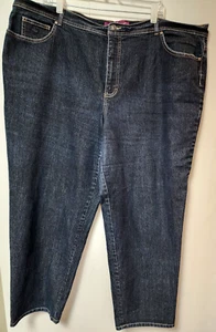 Gloria Vanderbilt Amanda Straight Fit Jeans Women's Sz 24W Dark Blue - Picture 1 of 7