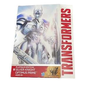 Transformers Age Of Extinction SILVER KNIGHT OPTIMUS PRIME Platinum Edition NEW - Picture 1 of 8