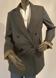 Joseph blazer jacket grey size 40, worn once, lining colour sand, condition 1 - Picture 1 of 12