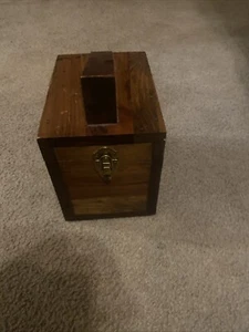 OLD VINTAGE Shoeshine Wood Shoe Shine Box - Picture 1 of 8