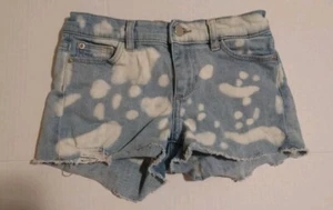 DL1961 Girls Size 10 Lucy Cloud Atlas Cutoff Bleached Distressed Jean Shorts - Picture 1 of 8
