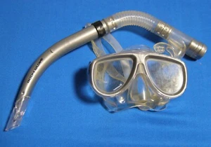 Guante corporal máscara de buceo/snorkel y vidrio templado gris snorkel bajo volumen - Imagen 1 de 5