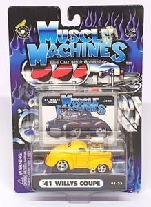 Muscle Machines 1/64 Scale 71151 01-33 - 1941 Willys Coupe - Yellow - Picture 1 of 5