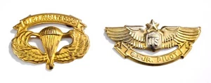 Vintage WWII G.I. Junior Pilot and G.I. Junior Paratrooper - Pin-Back Pinback - Picture 1 of 6