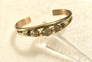 Hermosa pulsera de puño Sergio Lub de piedra preciosa de cuarzo ahumado - Imagen 1 de 5