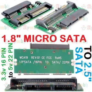 Tarjeta adaptadora Micro SATA HDD SSD 3.3V a 2.5 pulgadas 22 PIN SATA 5V Reino Unido - Imagen 1 de 12