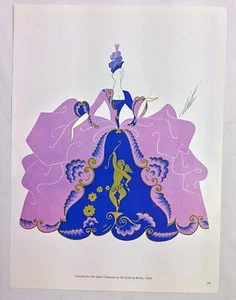 Disfraces teatrales vintage de Erte's en libro a todo color estampado 1979 - hoja 10 - Imagen 1 de 4