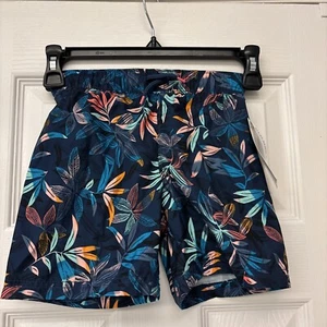 NWT Boys Old Navy Tropical Bermuda Floral Print Shorts Blue/Orange/Green Size 4T - Picture 1 of 7