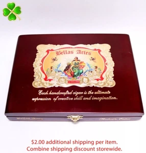Bellas Artes Robusto Extra Empty Wood Cigar Box 9" x 6.5" x 1.75" - Picture 1 of 10