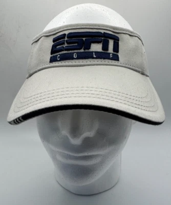 全新带标签复古迪士尼 ESPN 高尔夫夏季遮阳帽米色蓝色 1979 — 第 1/4 张图片