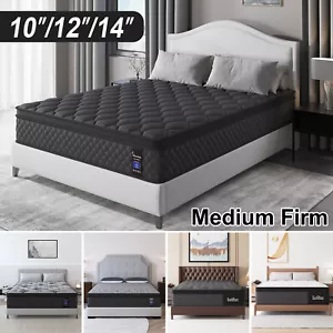 10" 12" 14"Gel Memory Foam Hybrid Spring Mattress Twin Full Queen King in A Box - Picture 1 of 86