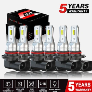 6x LED Headlight High Low Beam Fog Light Bulbs Kit For Cadillac CTS 2003 - 2007 - Picture 1 of 12