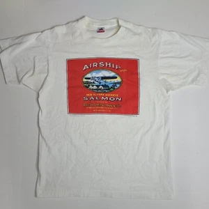Airship Red Alaska Sockeye Salmon Vintage Shirt Size Large Fruit Of The Loom - Bild 1 von 6