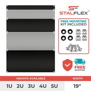 19" 1U 2U 3U 4U 5U Rack Ausblenden Abdeckung Platte für Server Rack Schrank + Befestigungen - Bild 1 von 31