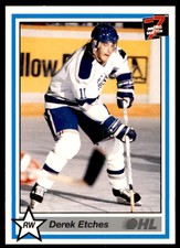 1990-91 7TH INNING SKETCH OHL DEREK ETCHES SUDBURY WOLVES #383