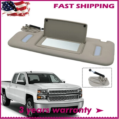 Gray Left Driver Side Sun Visor w/ Light For 2007-2014 Chevrolet GMC 22850306 Foto 1 de 4