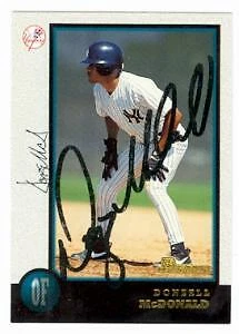 Donzell McDonald autographed baseball card (New York Yankees) 1998 Bowman #350 - Image 1 of 1