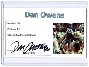 Dan Owens NFL Lions Auto Autogramm signed 3x5 Karteikarte - Bild 1 von 1