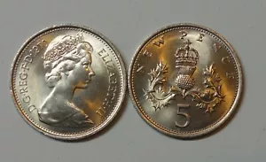 G.B. Five Pence 1970 unc. ENVÍO GRATUITO - Imagen 1 de 2