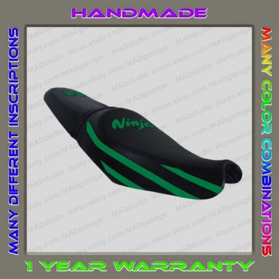 Funda de asiento personalizada negra+verde-tiras KAWASAKI ZX-14R (ZZR1400) 2012+ (segunda generación) Foto 1 de 3