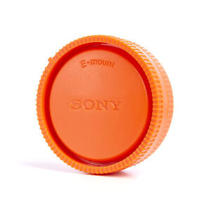 Orange Color Camera Body Cap & Rear Lens Cap For SONY E-mount FE mount