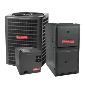 GOODMAN 1.5 TON 14 SEER2 AC & 96% AFUE 60K BTU GAS FURNACE SYSTEM, DOWNFLOW - Picture 1 of 5