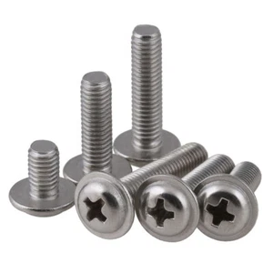 Tornillos de máquina con cabeza de botón con brida Phillips M2.5 M3 - Acero inoxidable A2 304 - Imagen 1 de 4